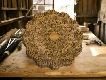 Mandalastempel aus Hartholz